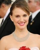 Natalie Portman Low Bun Hairstyle with Braid at Oscars 2009